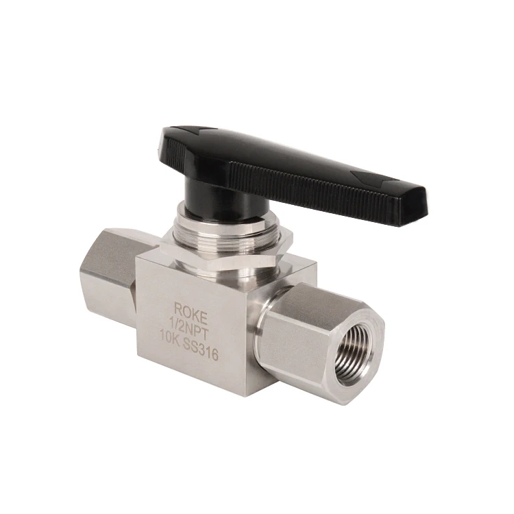 Stainless Steel Parker Style Super High Pressure Plate Gate Female Thread Instrument ball valve