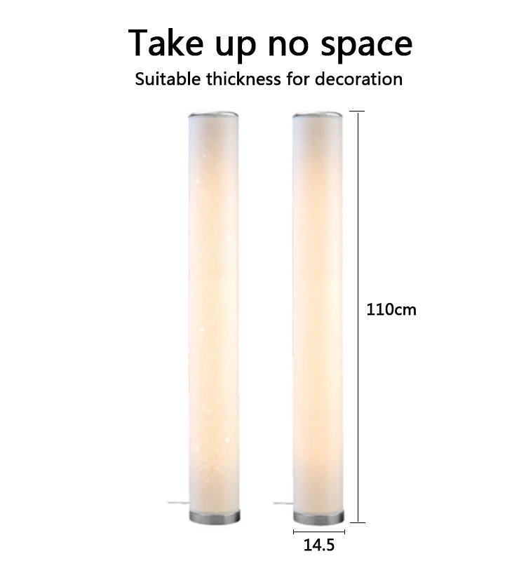 GS approval indoor lighting modern star patten cylinder shape SMD2835 LED floor lamp for living room