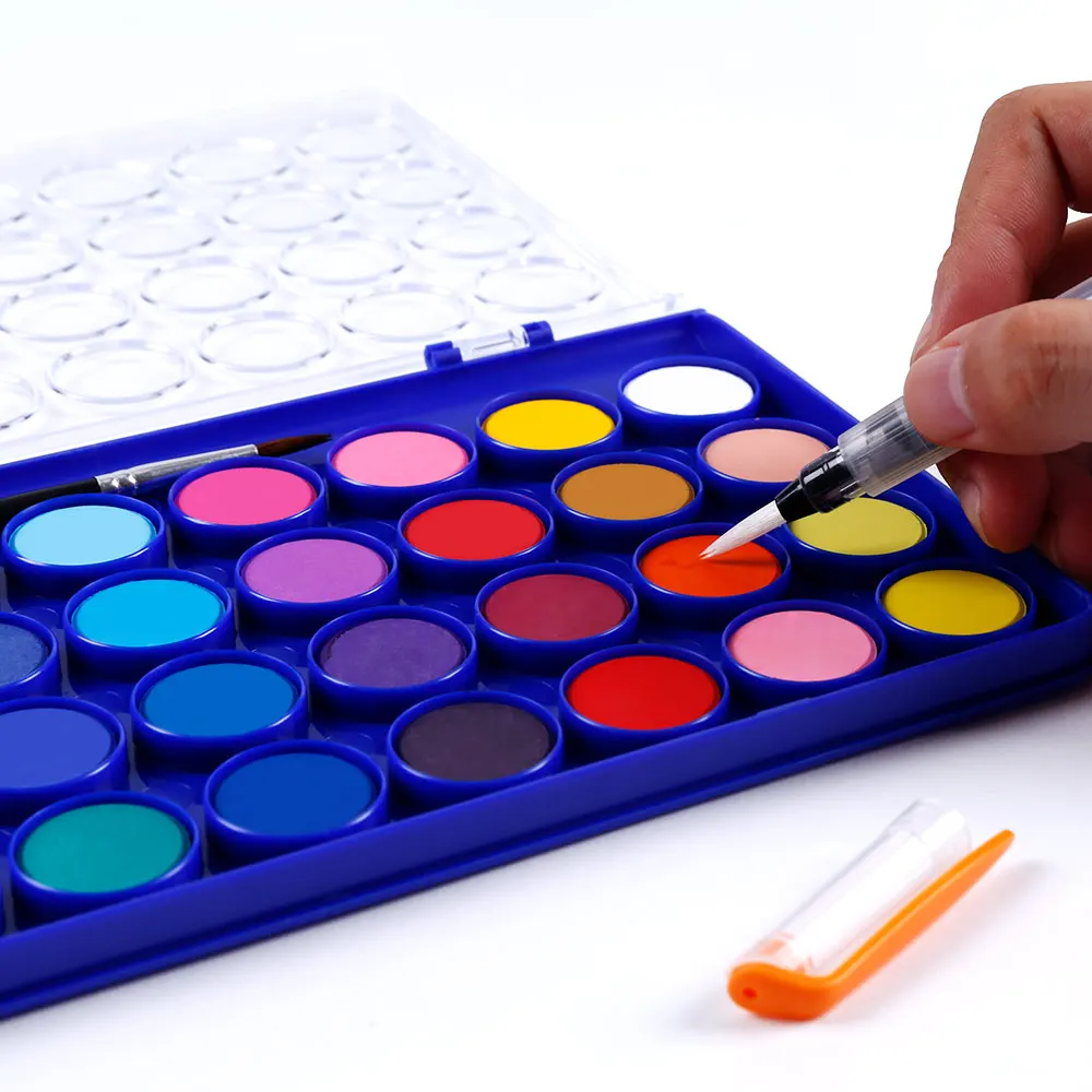 Artmate Watercolor Cake Set 36 Colors with Paint Brush,Watercolor Paintings,Watercolor Paint Set for Students and Artists