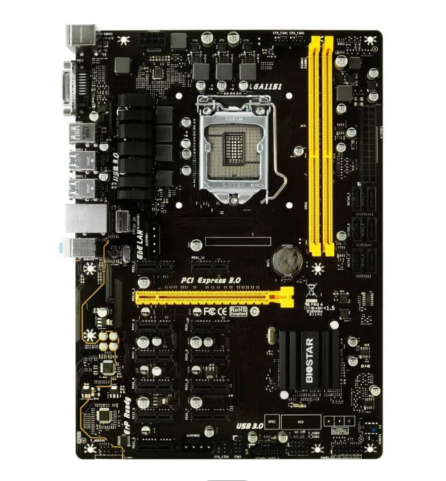 Новый BIOSTAR Yingtai TB250-BTC PRO Материнская плата TB85 DDR4Z370 12 карт для iPhone 6 H110-D3A материнской