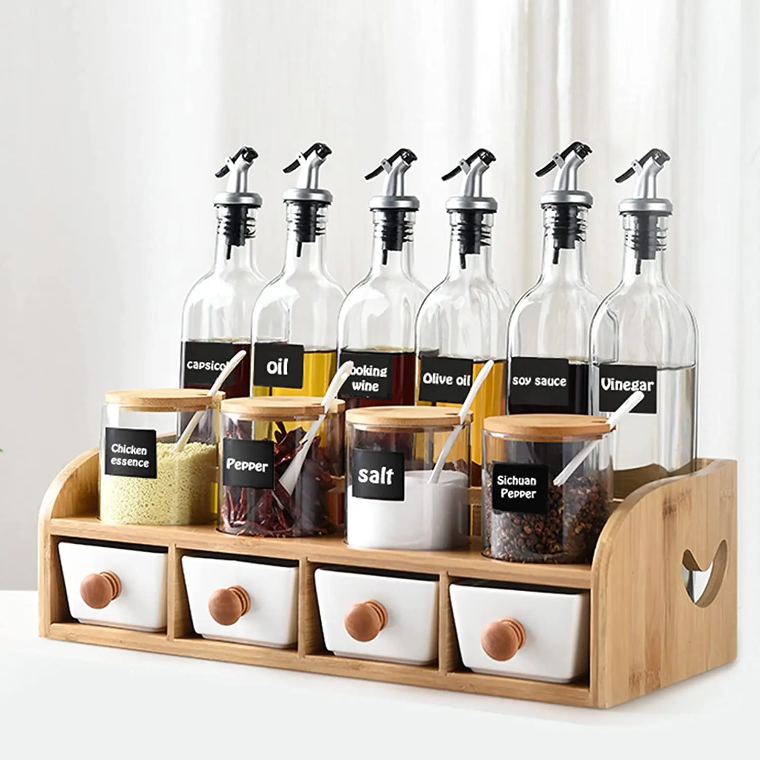 Custom logo Premium Chalkboard Labels Bulk 3 Sizes Reusable Waterproof Chalk Label for Food Container, Jars, Containers