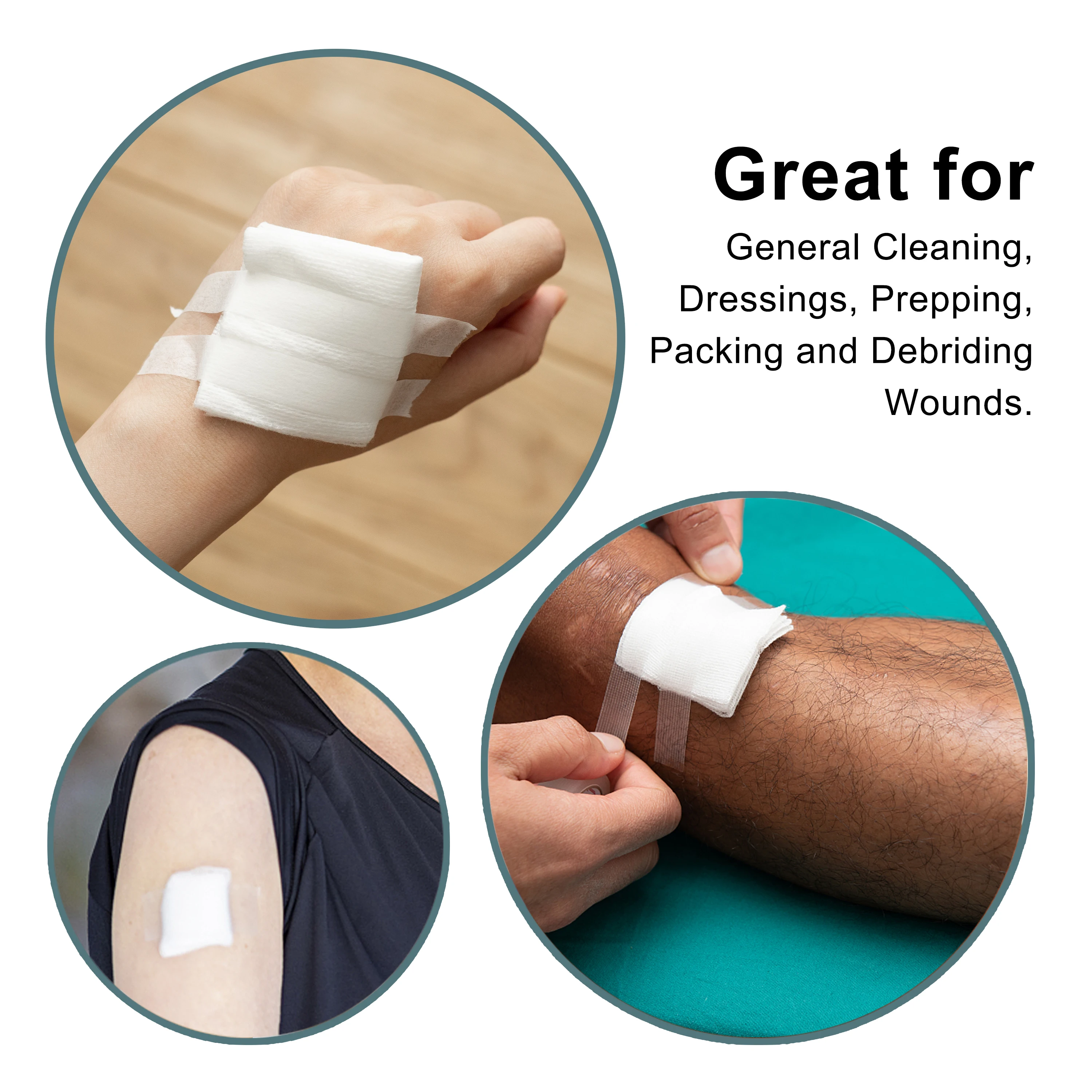 factory cheap price medical compresses sterile disposable wound pad swab non woven gauze swab