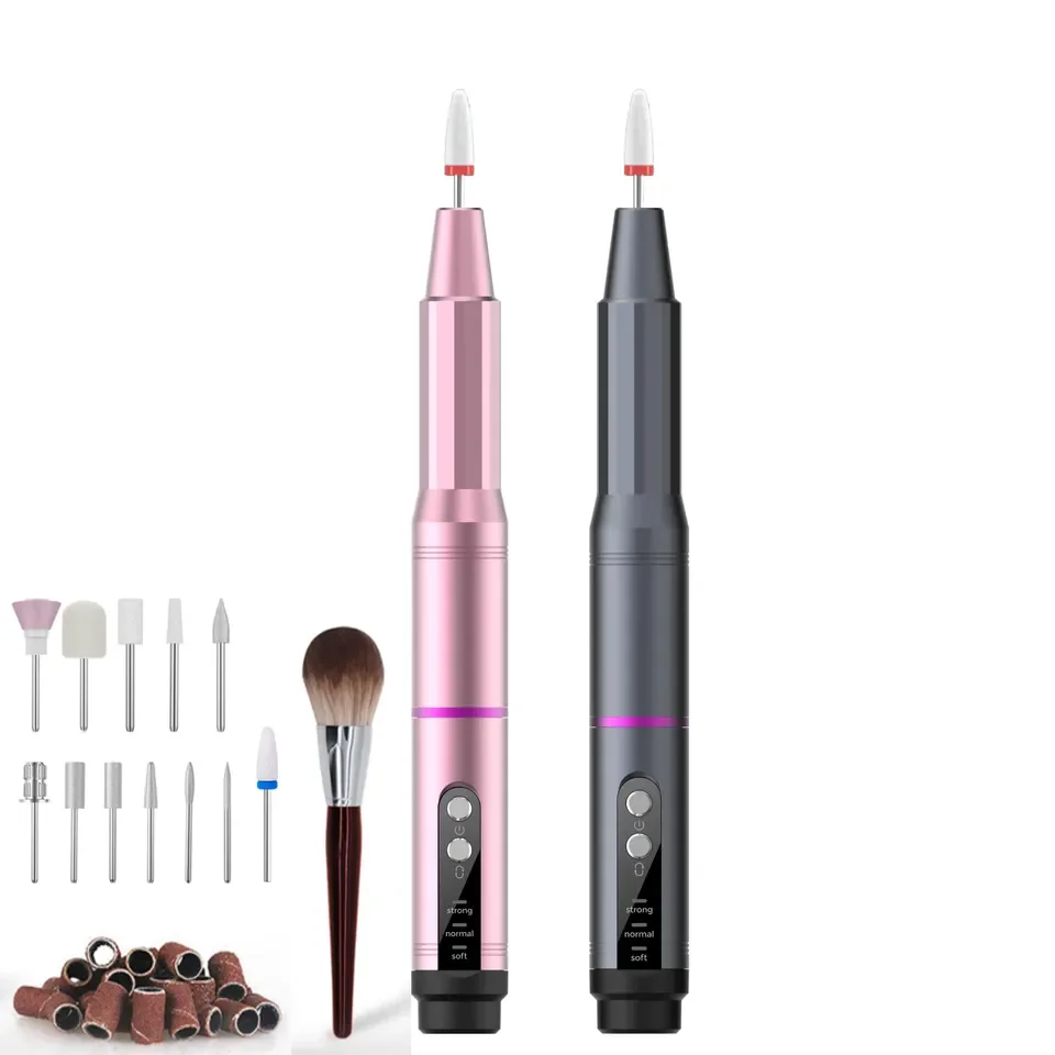 Nail File Machine Electric Portable Nail Drill Handpiece Rechargeable Mini Cordless Wireless Professional Nail Drill Machine