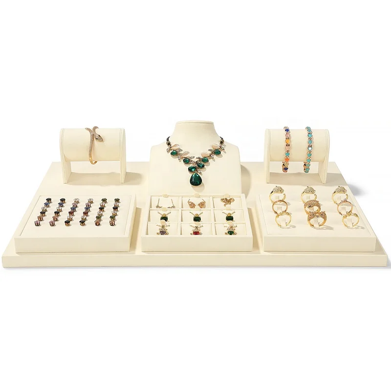 DIGU Luxury Jewelry Store Showcase Exhibitor Free combination module Display Set Metal Jewelry Display Set Stand