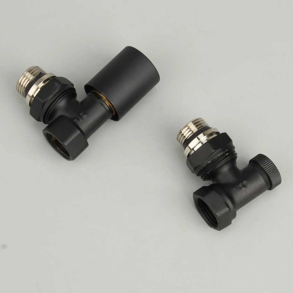 HVAC Systems & Parts  black bathroom brass angle thermostatic radiator valve