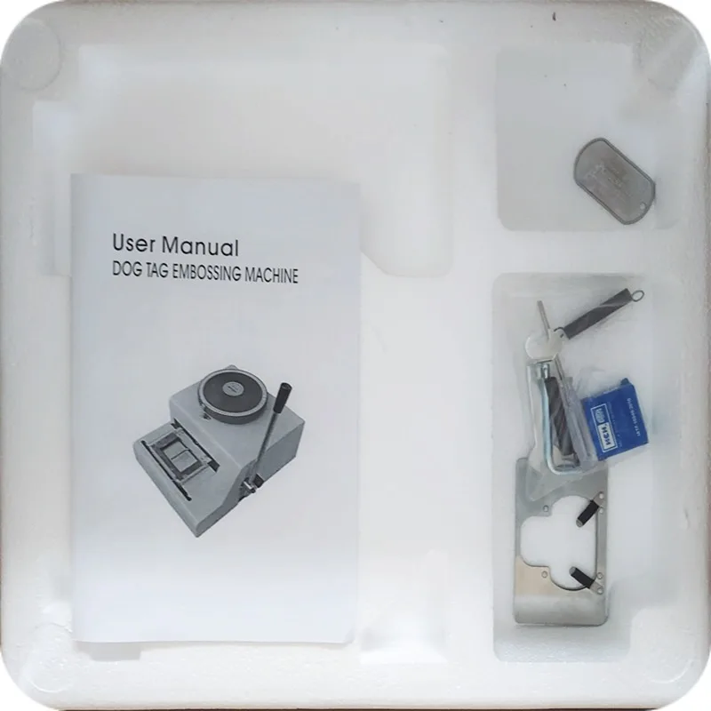 Stainless Steel Dog Tag Name Tag Identity Card Manual Operated Embossing Machine 52 Character Tag Embosser