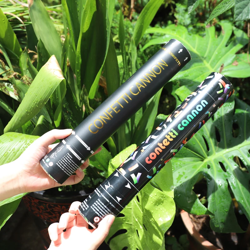 Free custom surface 12inch graduation party celebration confetti cannon gold party popper