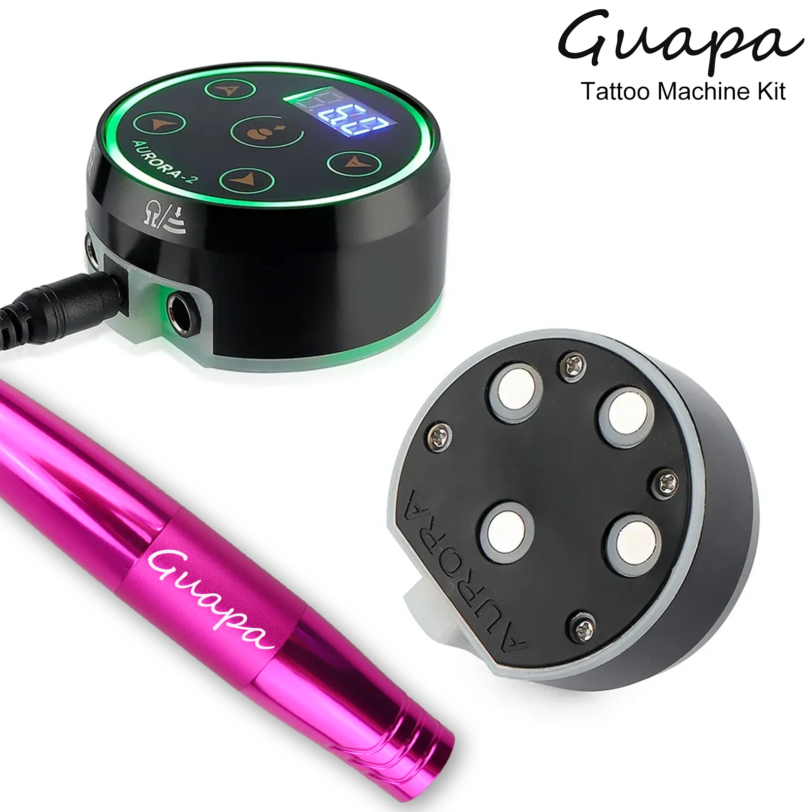 Tattoo Machine Kit Complete Rotary Tattoo Pen Machine With Power Supply Permanent Makeup Universal Cartridge Needle Body Tattoo