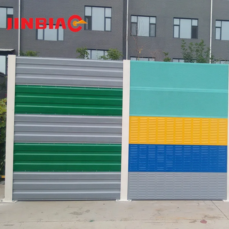 HEBEI JINBIAO September Promotion Perforated Aluminum 1.2mm thick Noise Barriers Sound Proof Wall For Highways