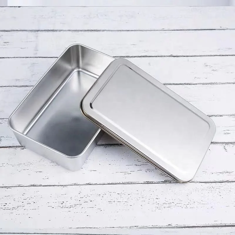 Wholesale Customization Rectangular Stainless Steel Tiramisu Baking Pan With Cover