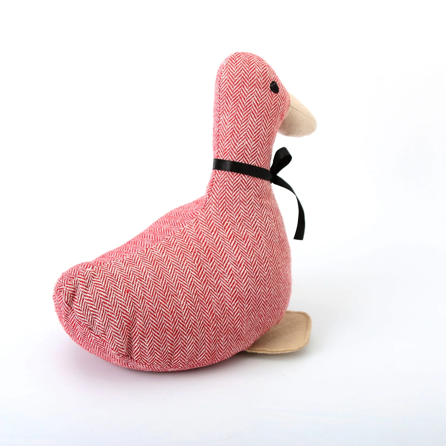 Chinese Factory Lovely Pink Duck Door Stop Decorative Fabric Animal Door Stop Animal Door Stopper
