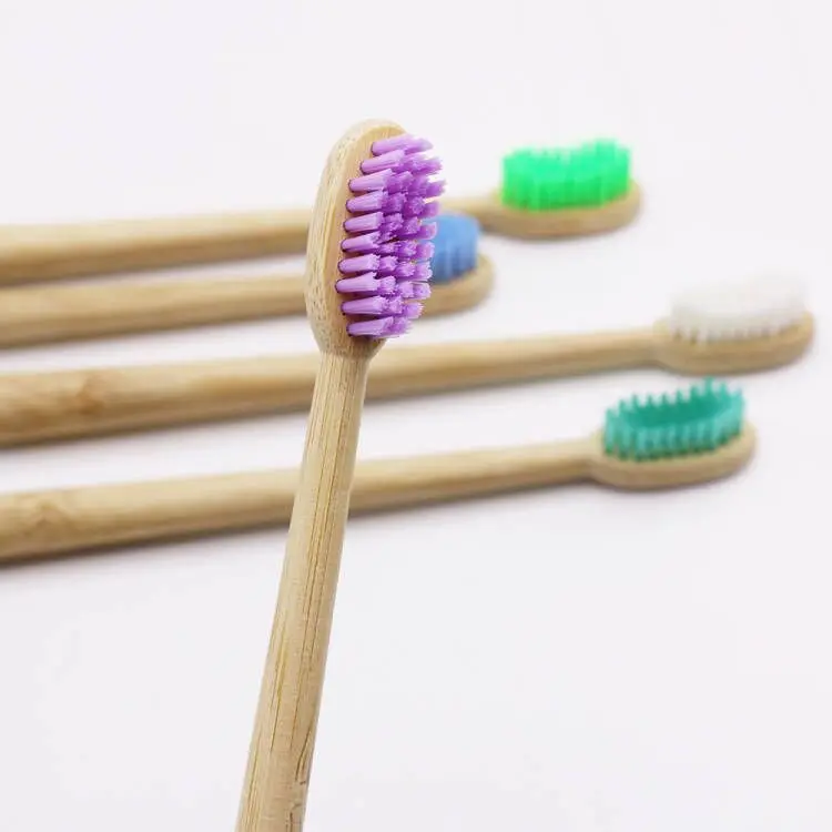 Custom Wholesale Biodegradable Eco Friendly Black Soft  Bristle Charcoal Tooth brush Bamboo Toothbrush