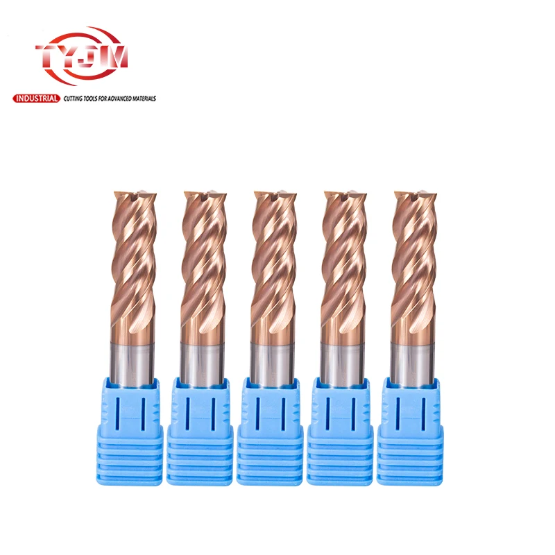 carbide end mill for stainless steel 4 Flute diamond coated cutting tools high precision cnc high quality milling cutter