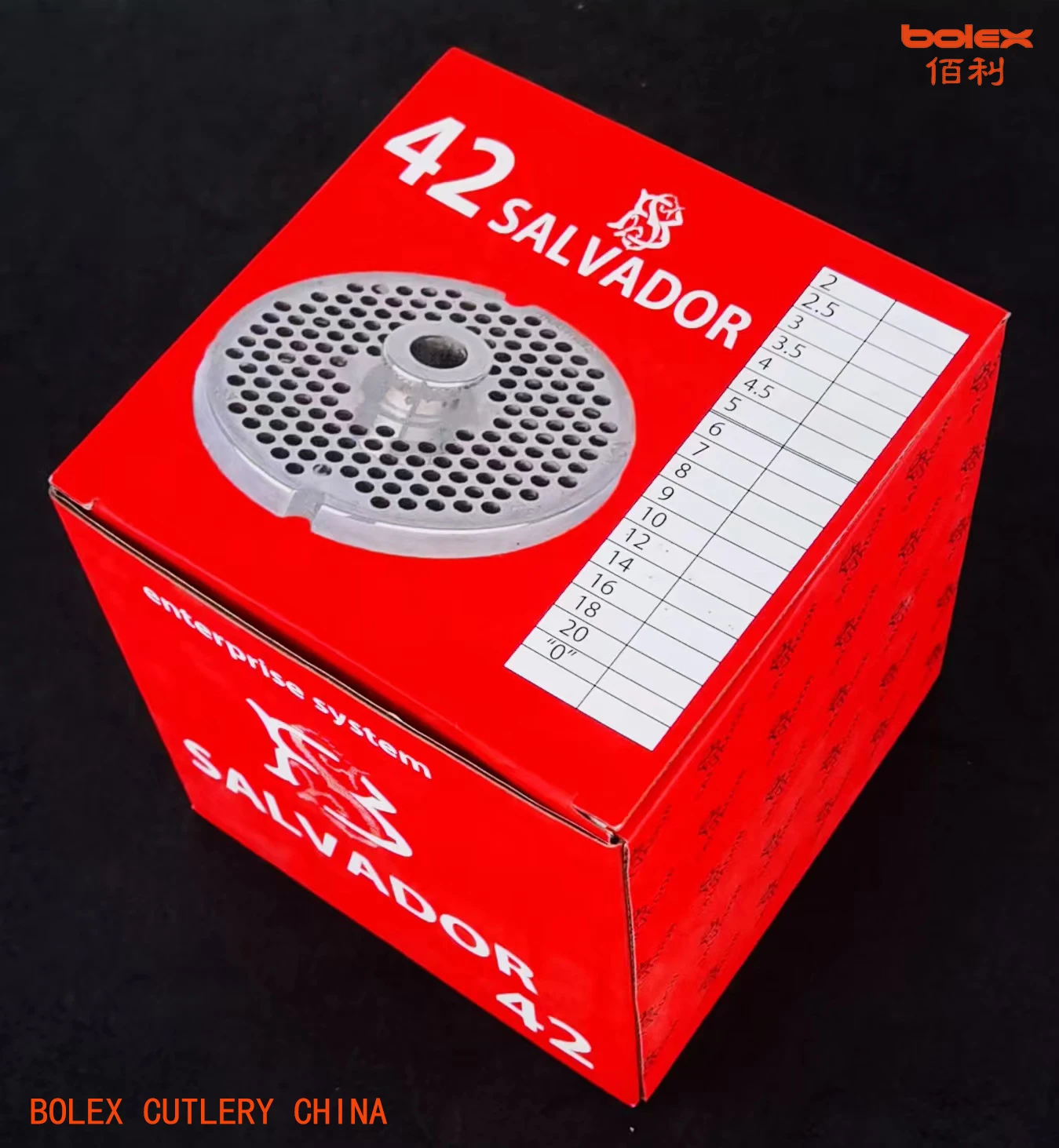 Salvador Salvinox full range meat mincer grinder chopper plates knives cutters discos blades #12 #22 #32 #42 by Bolex in China