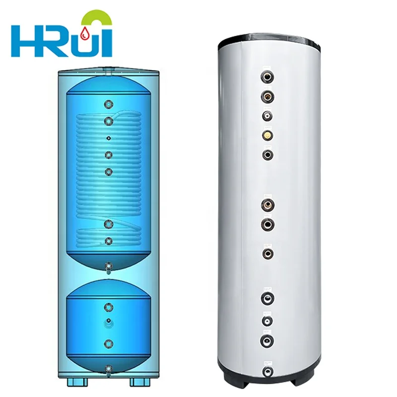 300 liter Stainless Steel Combined DHW Tank & Buffer Tank Water Heating Heat Pump Water Tank