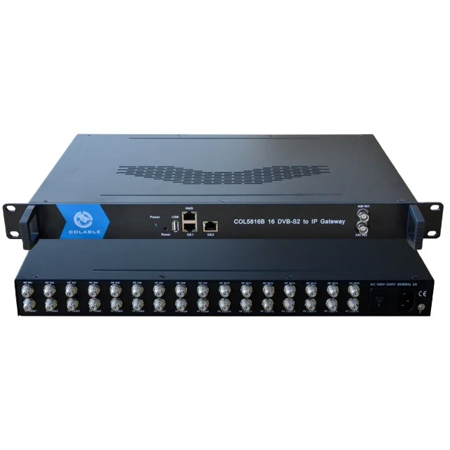 Professional iptv ird 16 channels fta dvb s2 dvb t2 isdb t digital hd multi channel  ird with spts iptv stream out