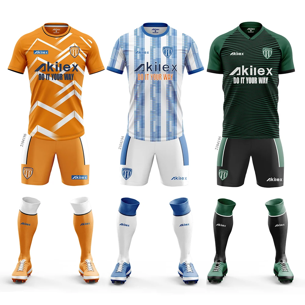 Sublimation Printed OEM Service low MOQ soccer T-shirt football and shorts football for men