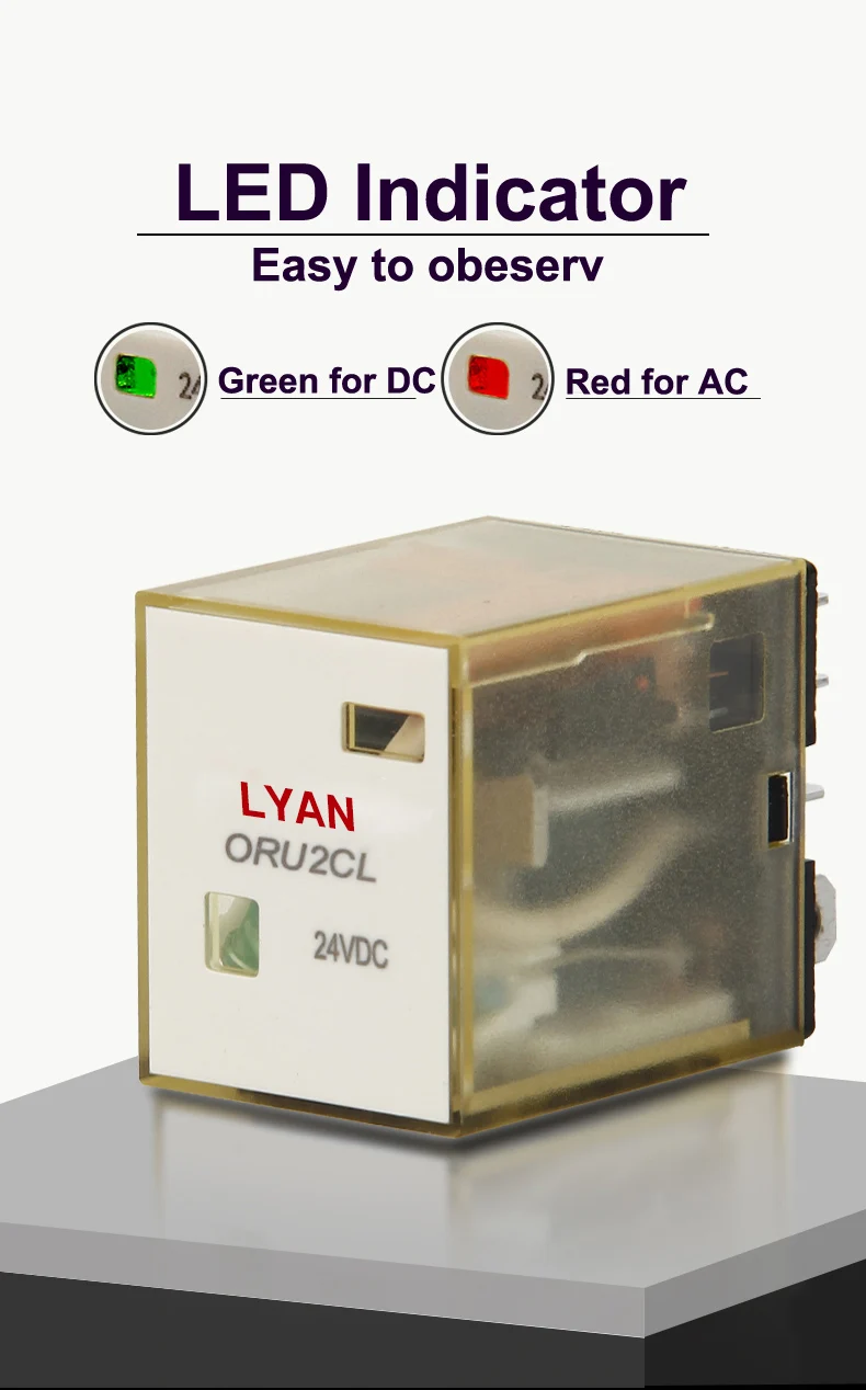 8 pin 10A  Electromagnetic small high power relay, ORU-2C-L(Similar models MY2N)
