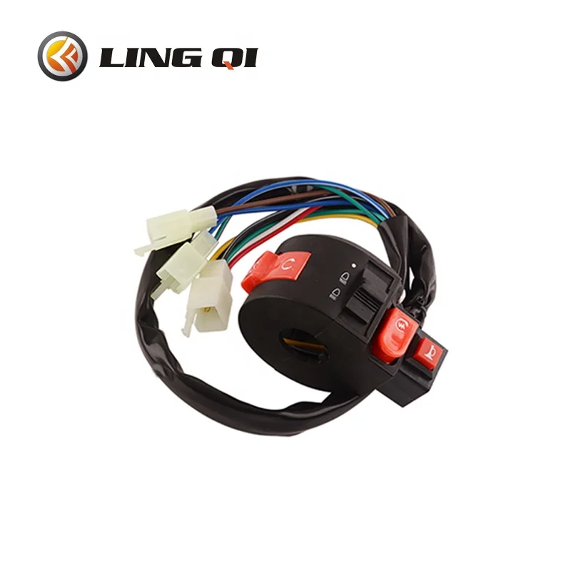 Universal Motorcycle Handlebar Flameout Switch ON OFF Button for Moto Motor ATV Bike DC12V/10A Black