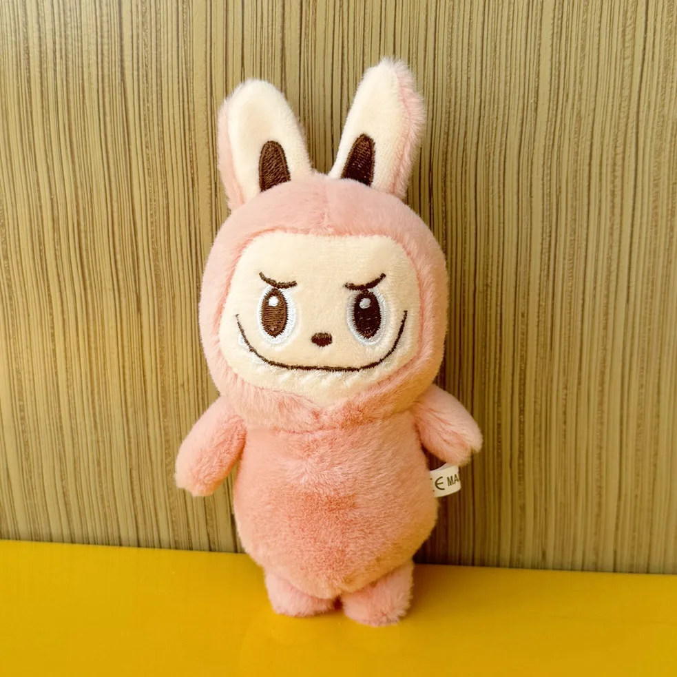 Cross-Border Labubu Plush Keychain Cartoon Trinket Pendant Trend Cloth Plush Doll Toy