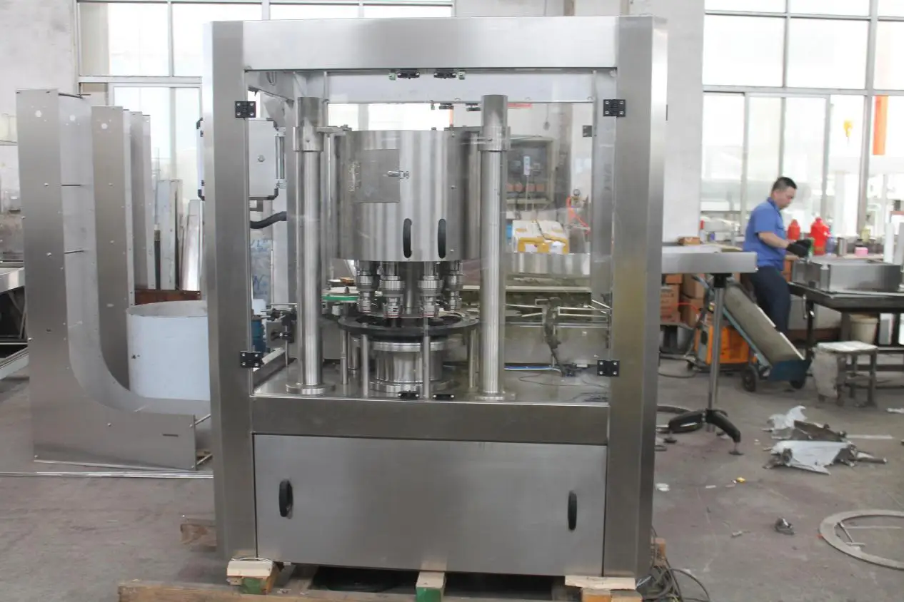 Yufeng 6 heads glass bottle beer sealing machine/beer sealer/beer filling line