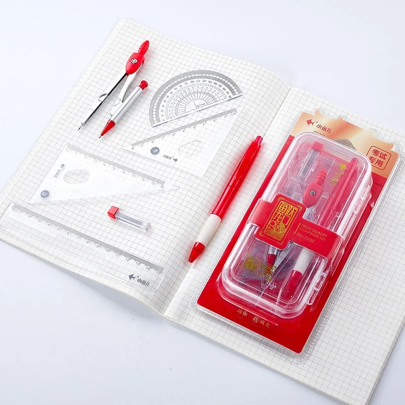 School Geometry Set 7 pieces  Student Geometry Drafting  math sets drawing compass for exam  school stationary