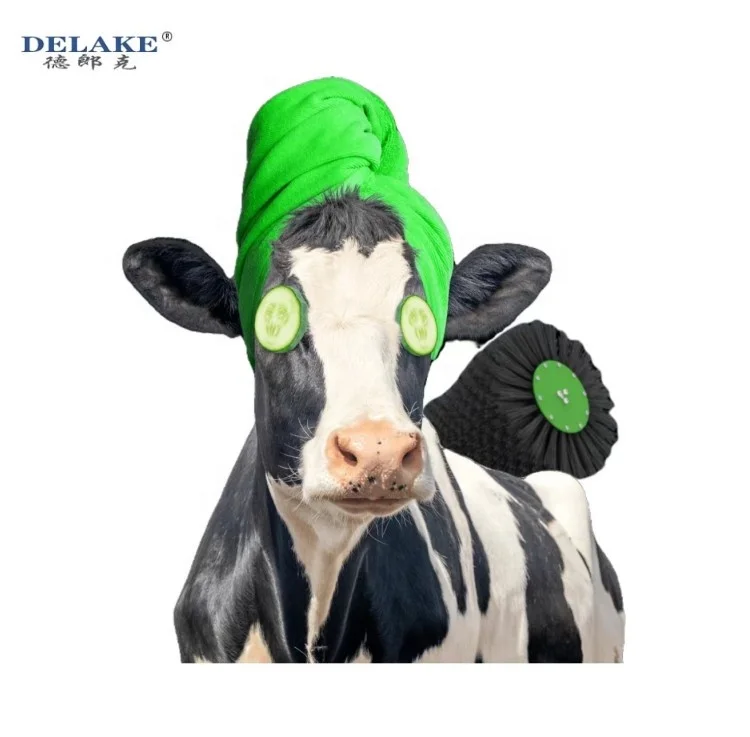 Delake Factory Direct Sale Automatic Cow Cattle Horse Sheep Print Body Massage Brush Set
