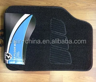 Professional Auto Customized Pvc Universal Polyester Velour Surface Car Carpet Mats