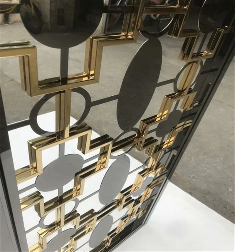 Затруднит дизайн два цветовых перегородка из нержавеющей стали черного и золотого цвета перегородкой цветопередаче экранов для 5-звездочного