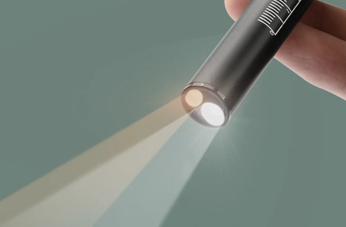 2 LEDs White +Yellow Type C USB Recharging Penlight Pocket Clip Pen Light Mini Nursing Flashlight LED Torch Lamp