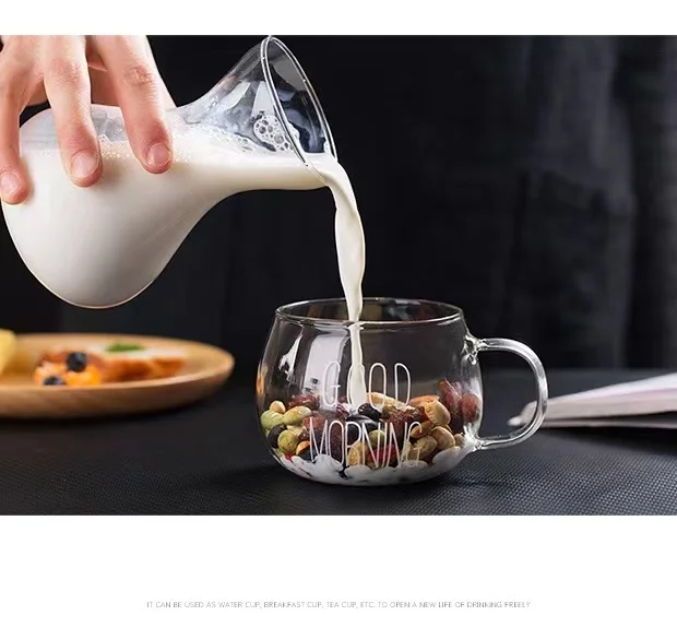 High boron silicon glass breakfast juice cup coffee cup