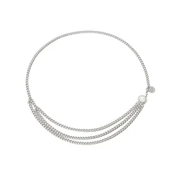 Processing custom European and American alloy multi-layer exaggerated queen retro street beat female waist chain