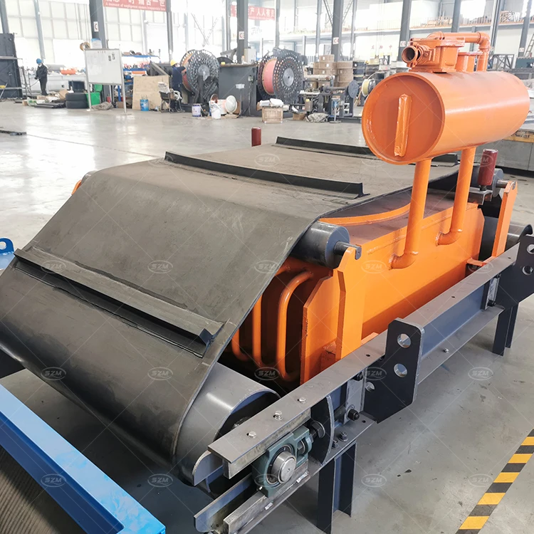 High Performance Auto Conveyor Magnetic Separator Self Cleaning Overband Electromagnetic Separation Electromagnet Iron Cleaning