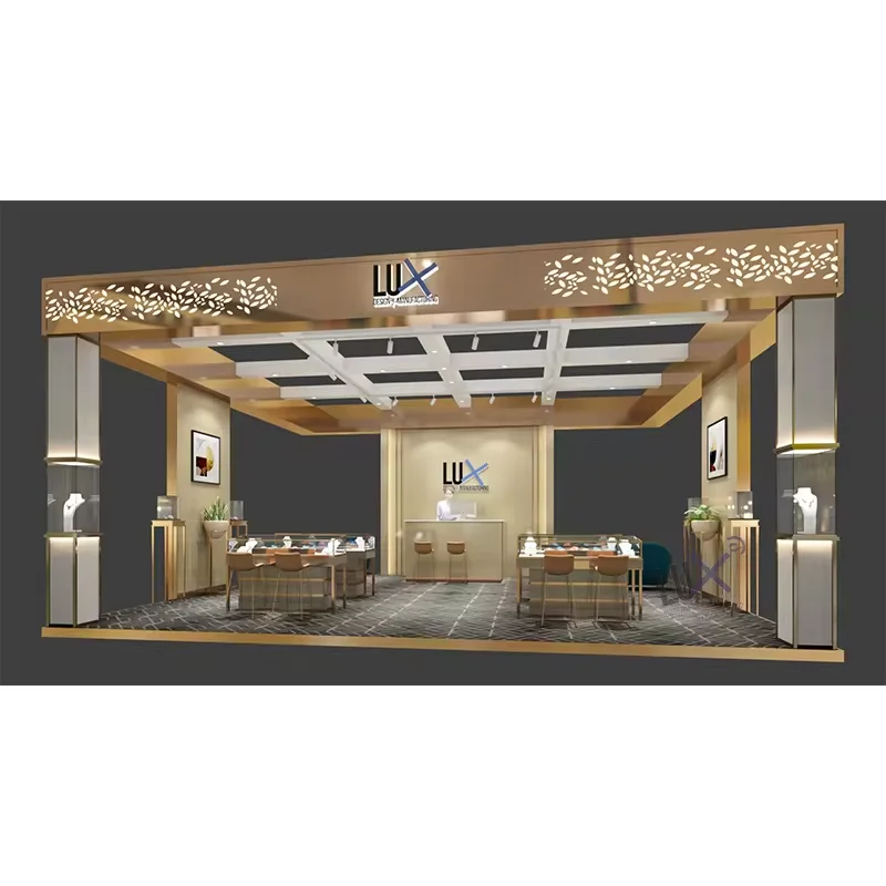 LUX Design Custom Jewelry Showcase Bespoke Jewelry Display Cabinet for Jewelry Shop Interior Design