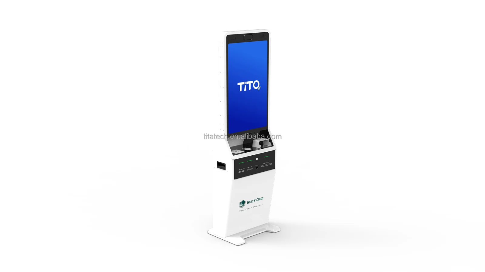 Government Self Service Kiosk Report Printing Machine Floor Stand Services Terminal