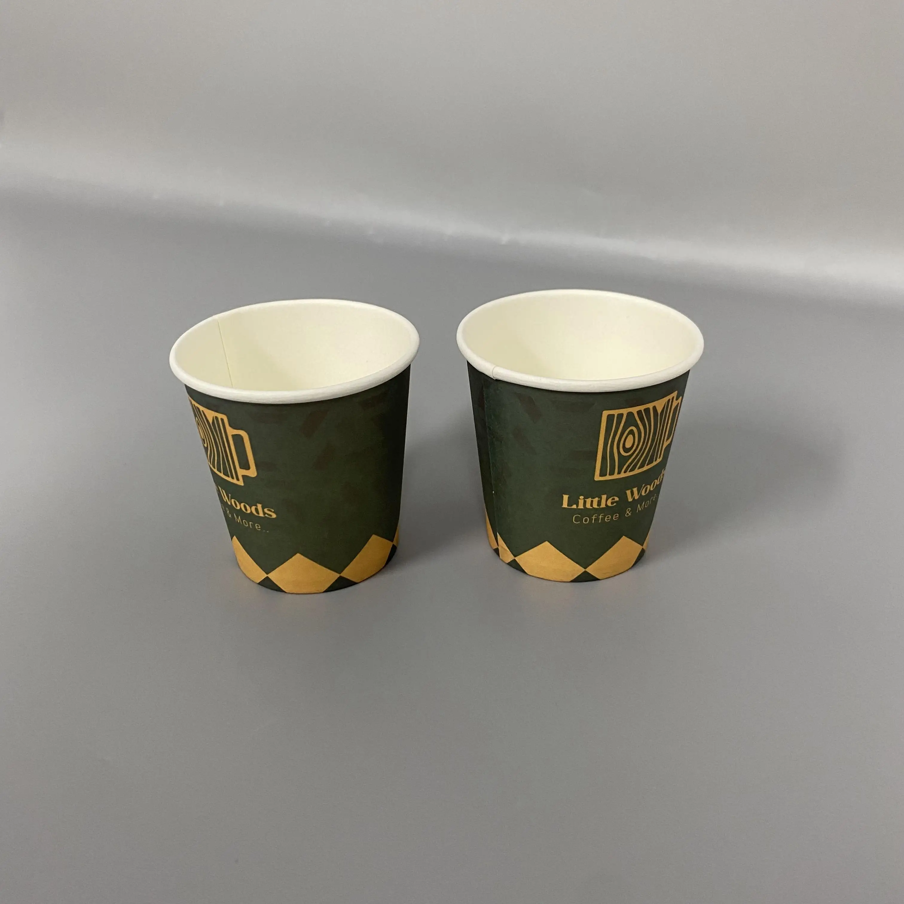 3oz Espresso Coffee Paper Cups 2.5oz 4oz 6oz Custom Logo Printed Disposable Tasty Coffee Cups