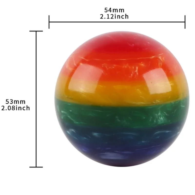Shift Knob Rainbow Color Resin Gear Shift Knob Jdm Universal Racing Car Gear Knob Ball