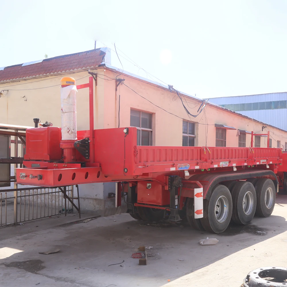 High Quality Hydraulic Tipping Trailer Semi-Trailer 3 Axle Dump Truck Side Tipper Dump Semi-Trailer