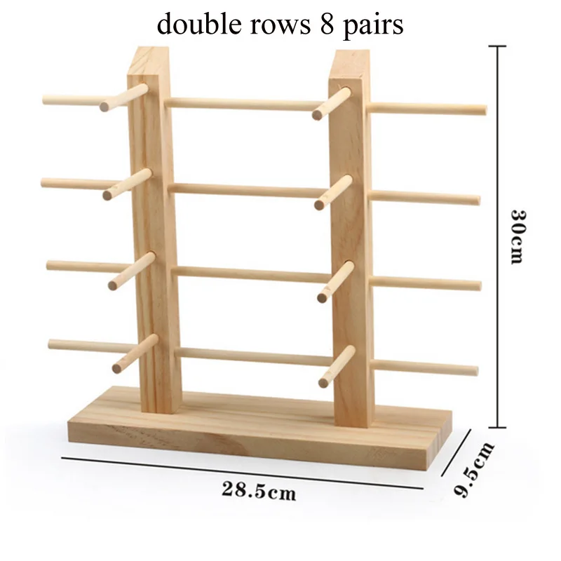 wood eyewear eye glasses wall mounted display rack eyeglasses sunglasses display stand for glasses store
