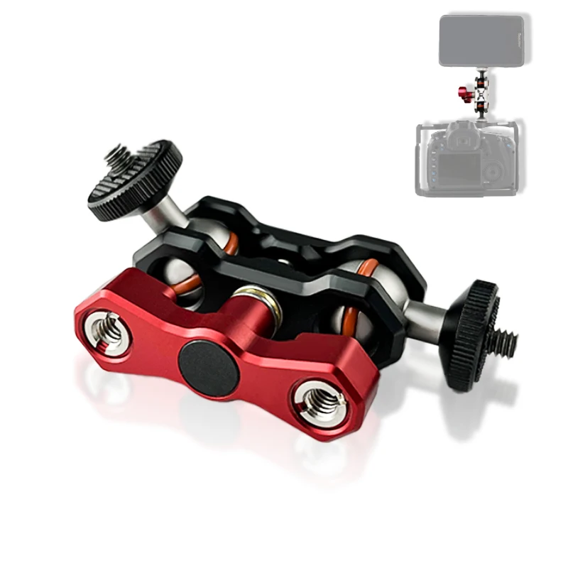 Magic Arm, 180 Degree Rotation 1/4' Dual Ball Head  Magic Articulating Arm, Accessory for Camera and DSLR Equipment