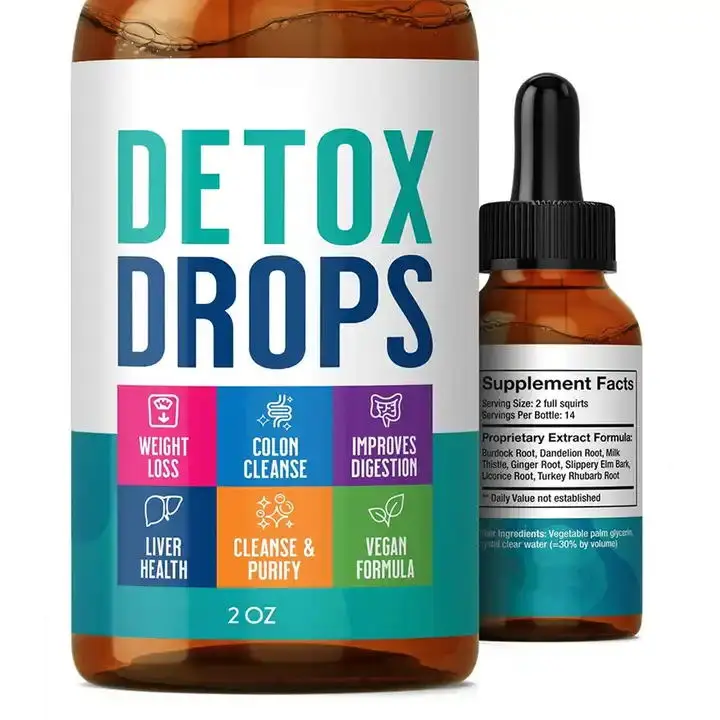 OEM Private label Reduce Bloating Liver and Kidney Detox Detox Liquid drops Body Repair and Cleanse drop