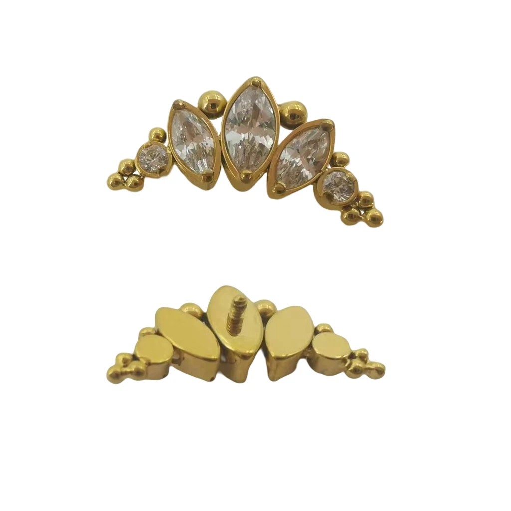 Calendo Wholesale Fashion G23 Titanium Helix Piercings Curve Threaded End Earring Stud Piercing Body Jewelry