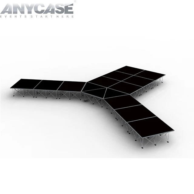 Heavy Loading Easy assemble portable stage with 16' high legs