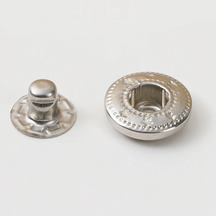 Hot Sale Stainless Steel Snap Buttons Nickel Free 15mm Metal Snap Buttons for Garment and  Overcoat
