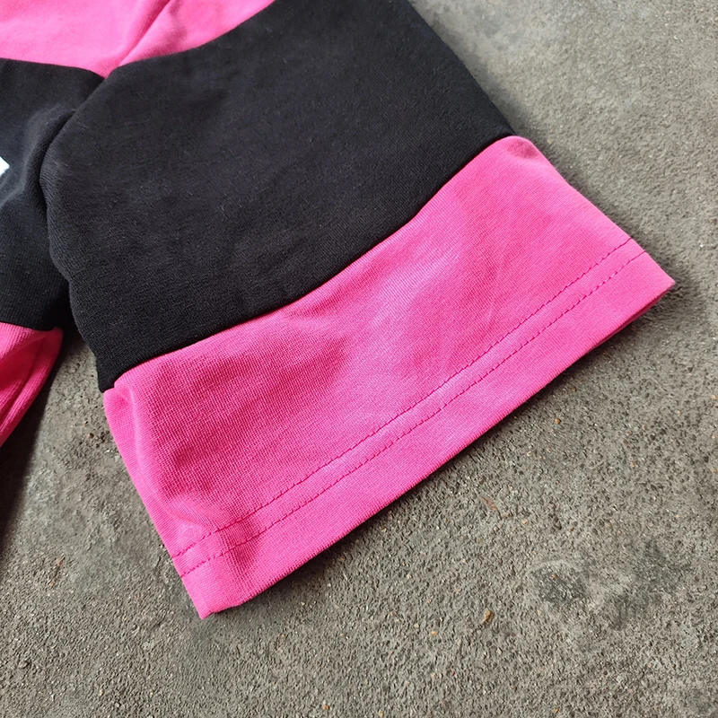 YSJY Streetwear Custom Logo Boxy Fit Tee Cotton Embroidery Printed Knitted Polo Cropped T Shirts For Men