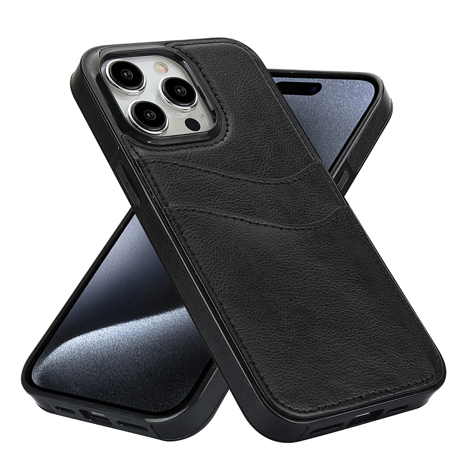 Compatible with Phone 13 Pro Case, Premium Faux Leather Phone Case
