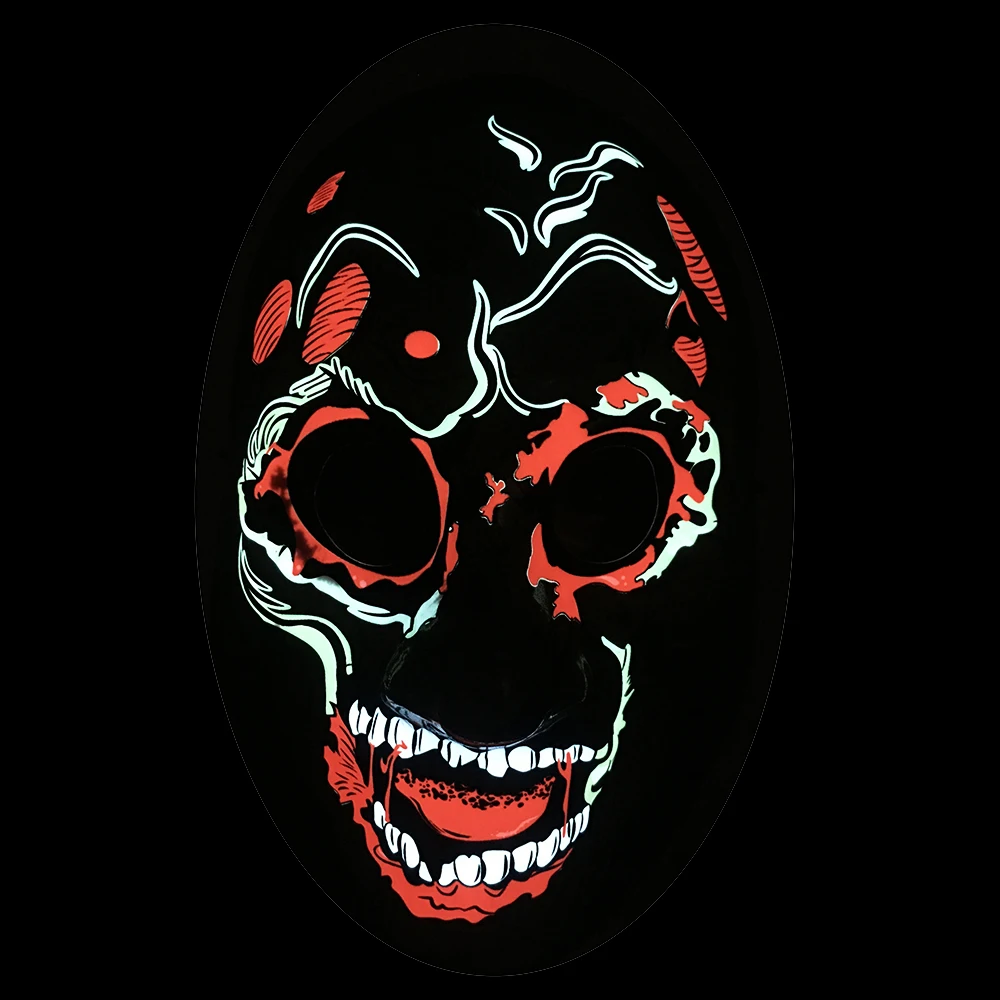 plastic Halloween face mask led light mask  horror scary ghost Skull  mask