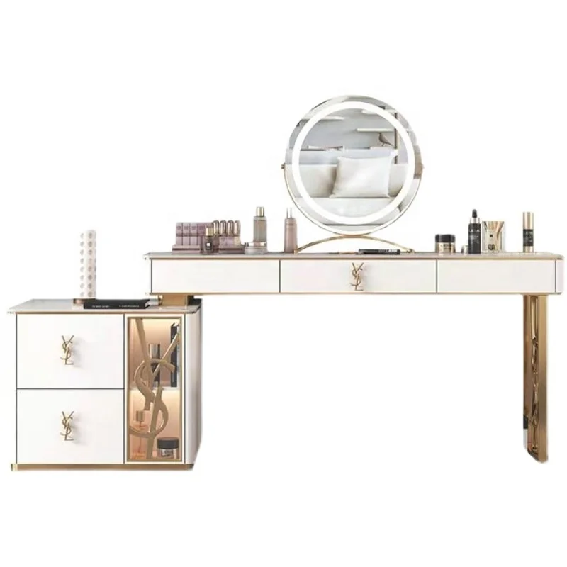 Bedroom furniture series Modern design Light luxury suitable for small apartment special-shaped corner type dresser