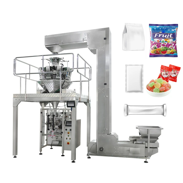 Vertical automatic soft jelly gummy candy packing machine