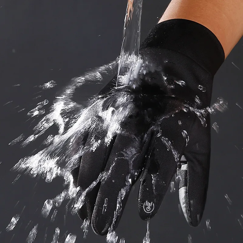 Waterproof Touch Screen Windproof Cycling Full Finger Warm Winter Sports Touch Gloves